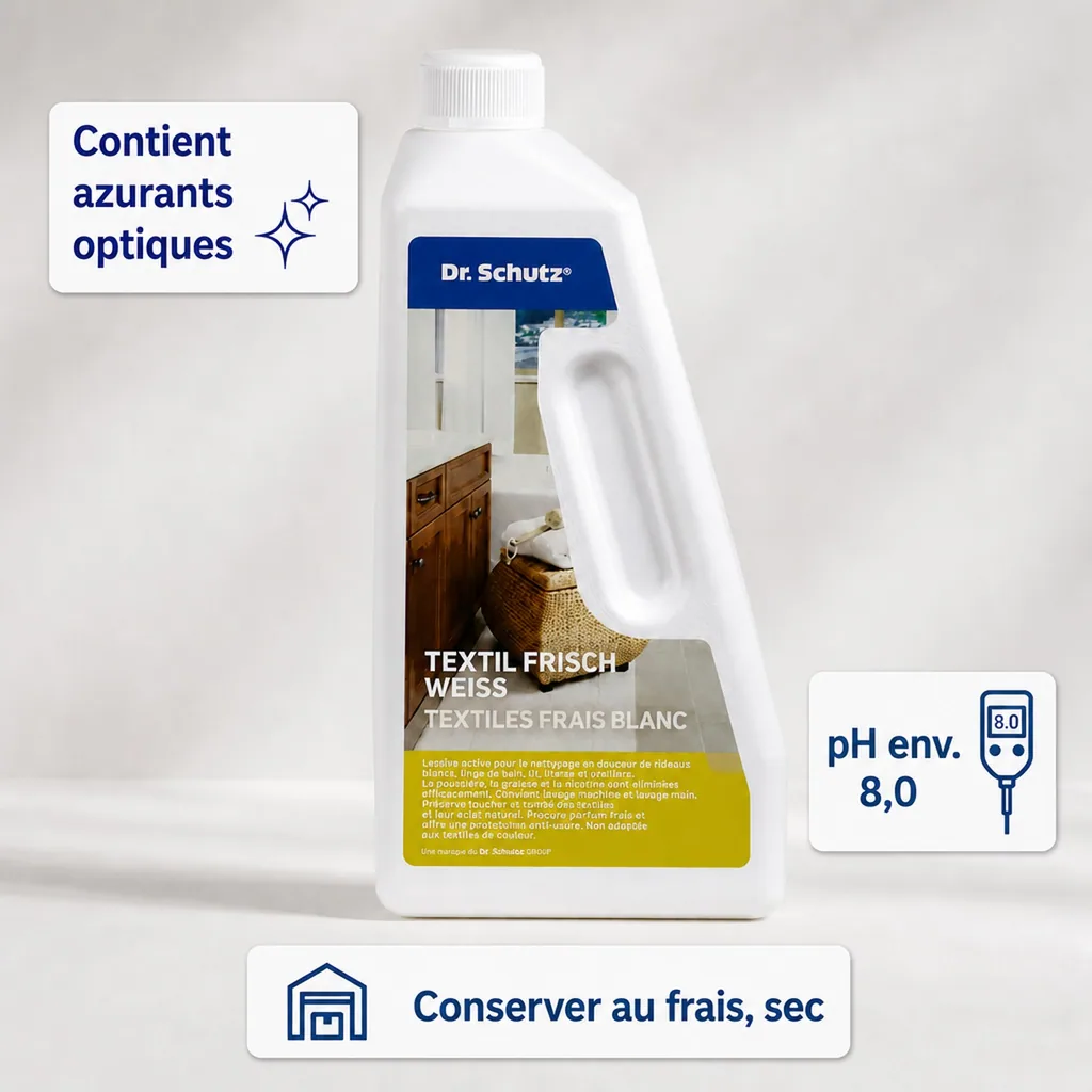 Lessive linge blanc, lessive pour blanc, nettoyant linge, 750 ml
