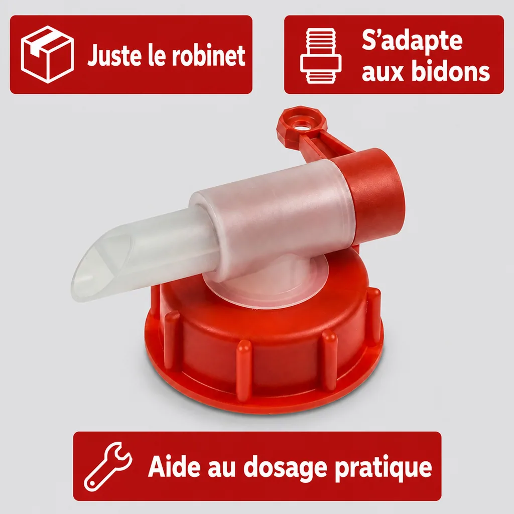 Robinet pour bidon 10 litres, robinet pour jerrican, adaptable pour liquide
