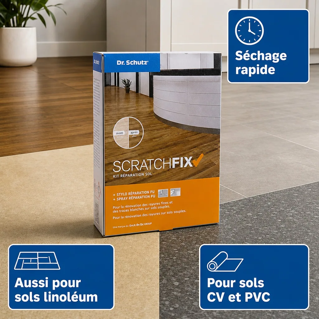 Kit réparation sol, Réparation rayures sol, Réparation parquet