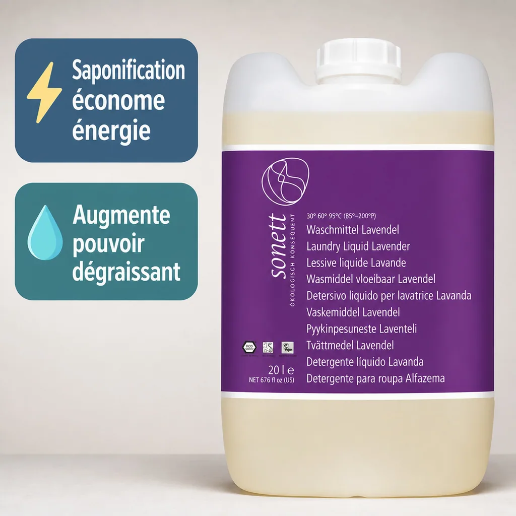 Lessive liquide lavande 20 litres, lessive lavande, lessive liquide écologique