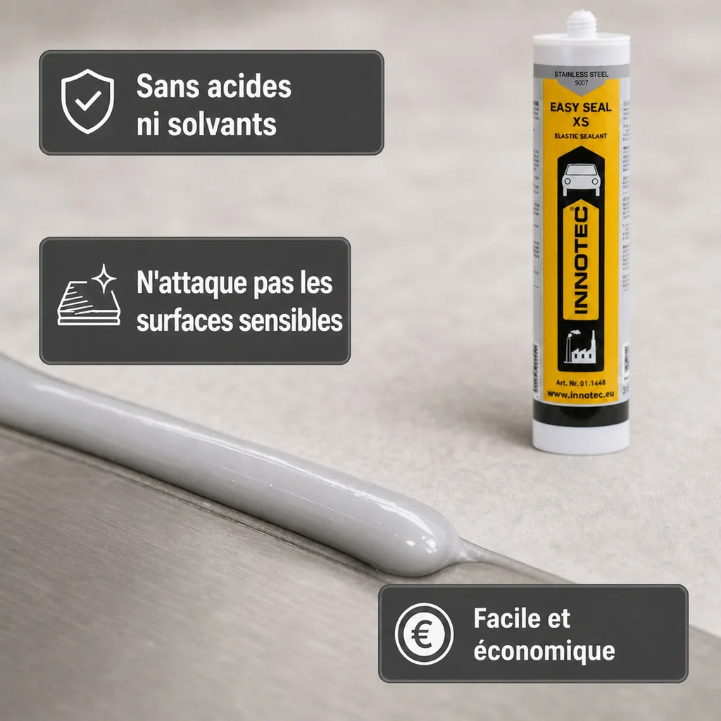 Mastic d'étanchéité inoxydable 310ml, Mastic étanchéité acier inoxydable