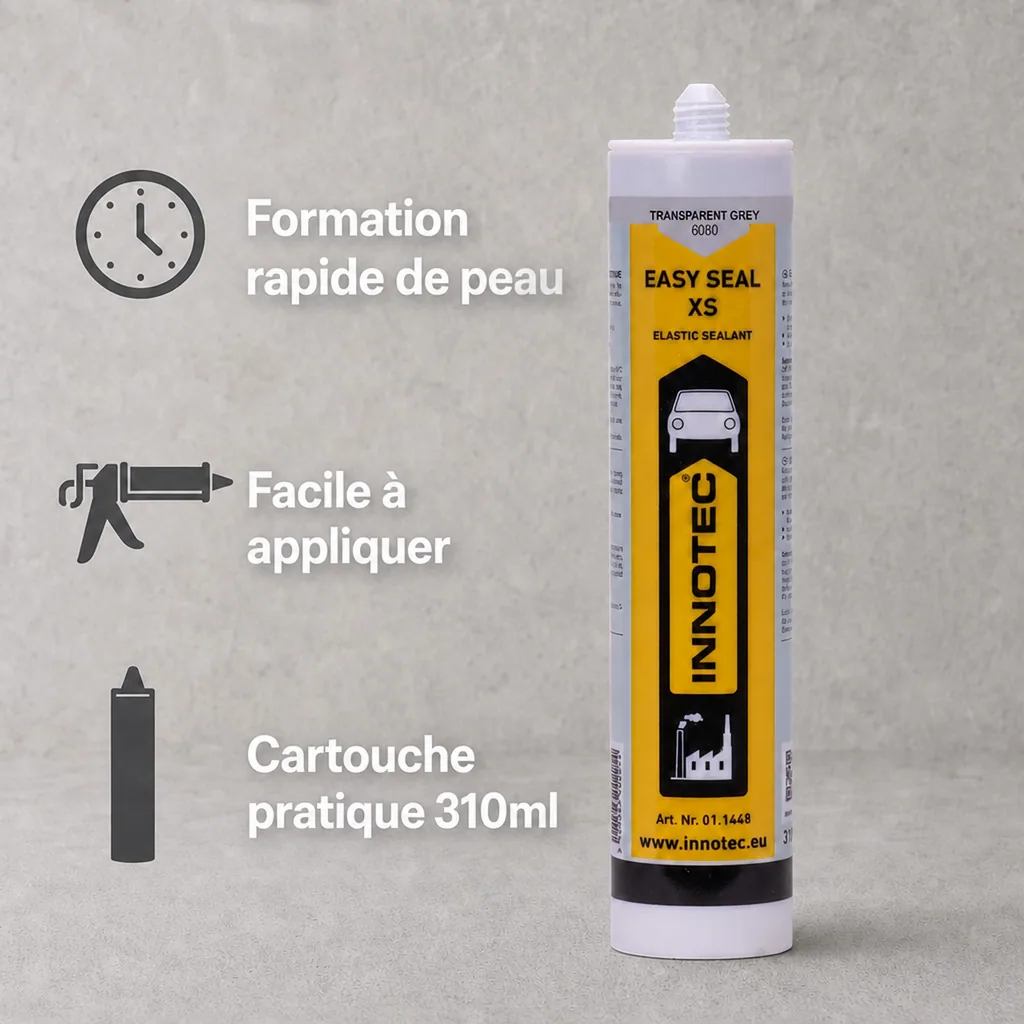 Mastic d'étanchéité transparent gris, mastic étanchéité transparent, 310ml
