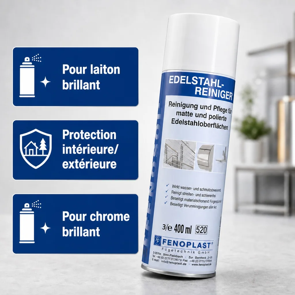 Nettoyant inox, Spray, FENOPLAST Fenosol, 400 ml, Entretien inox