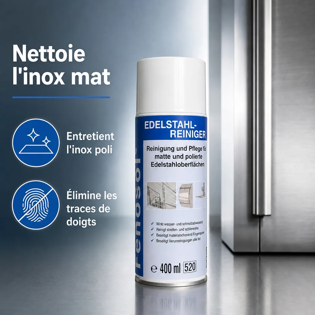 Nettoyant inox, Spray, FENOPLAST Fenosol, 400 ml, Entretien inox