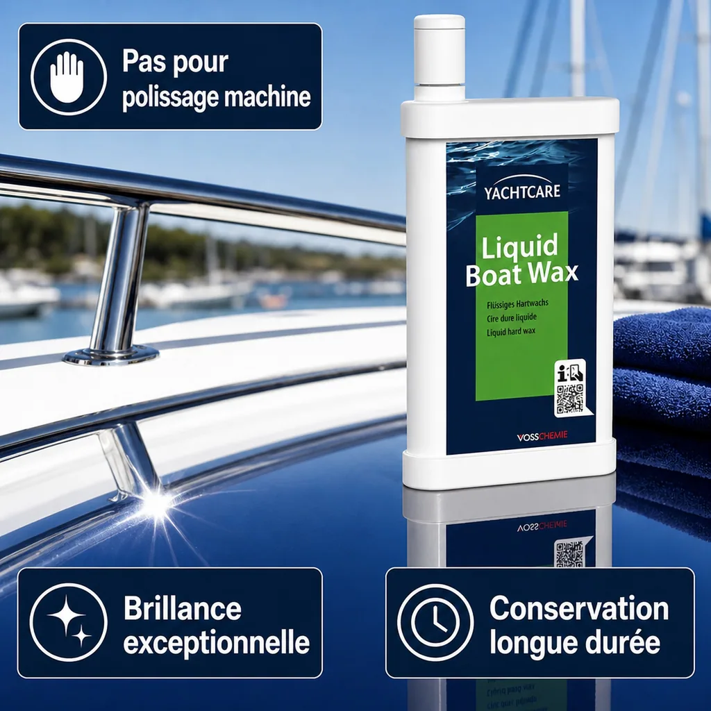 Cire bateau, cire liquide bateau, 500 ml, lustrant bateau