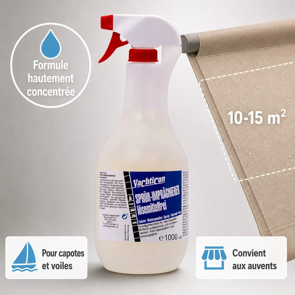 Imperméabilisant textile 1000 ml, spray imperméabilisant sans solvant