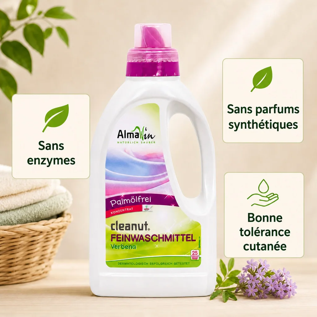 Lessive linge délicat 750 ml, lessive linge couleur, lessive naturelle