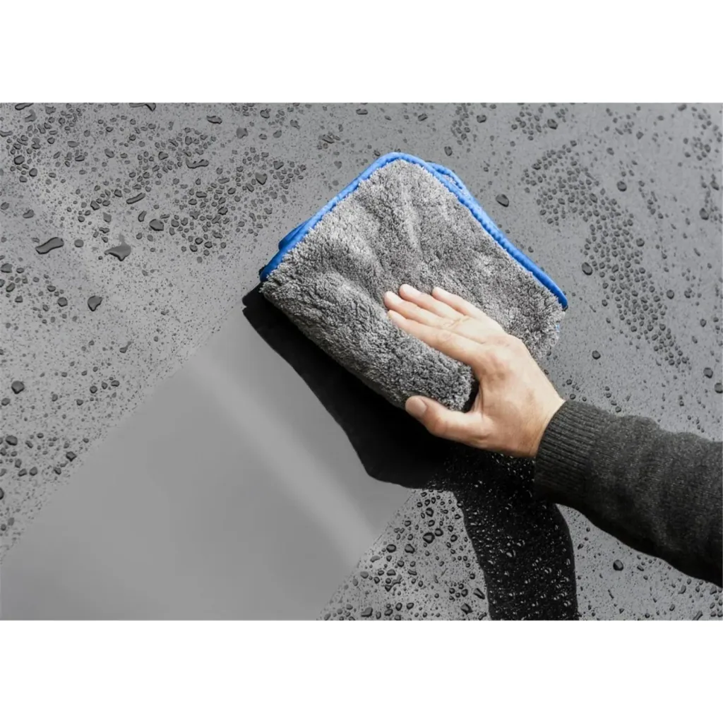 Chiffons microfibre, 10 Pièces, 40 x 40 cm, gris/bleu, Chiffons de nettoyage microfibre