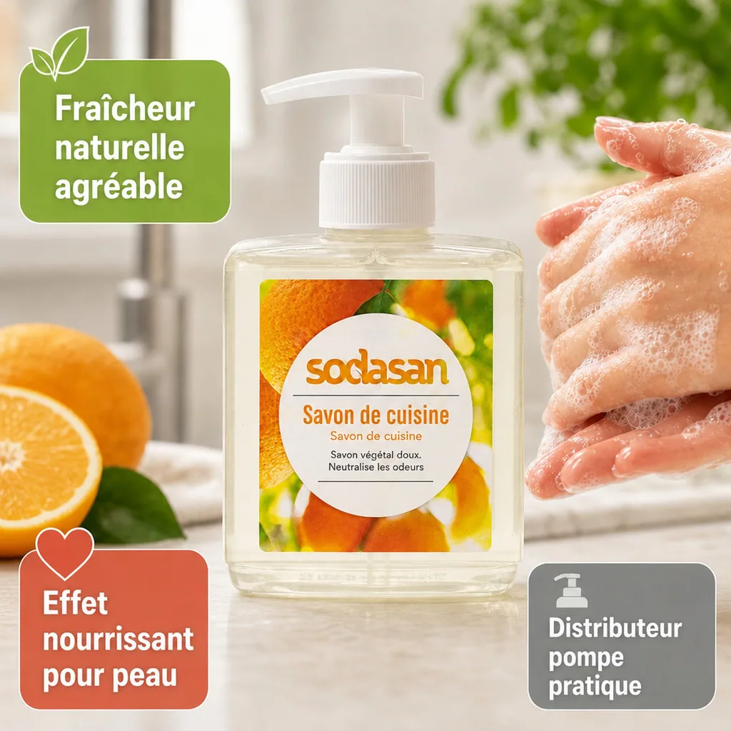 Savon cuisine 300 ml, neutralisant odeurs
