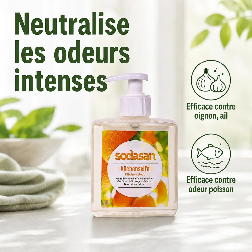 Savon cuisine 300 ml, neutralisant odeurs