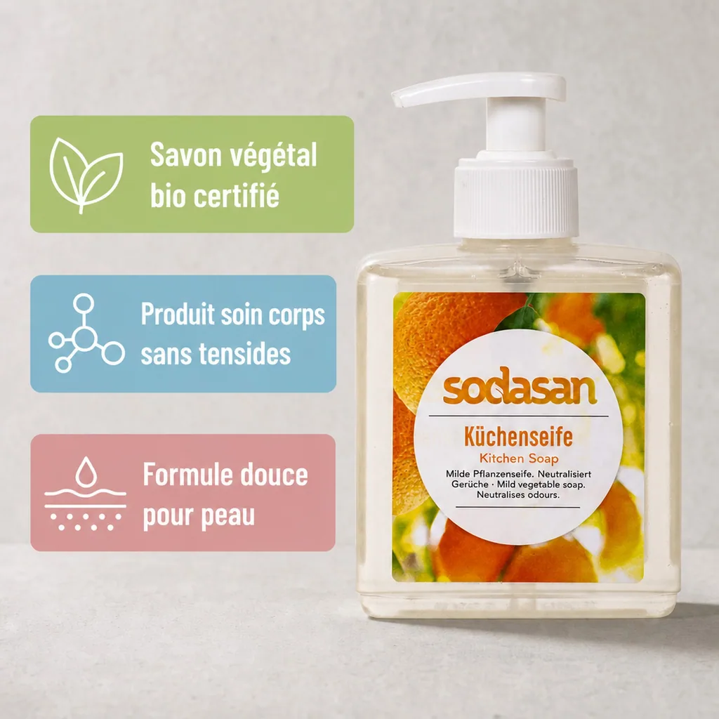 Savon cuisine 300 ml, neutralisant odeurs