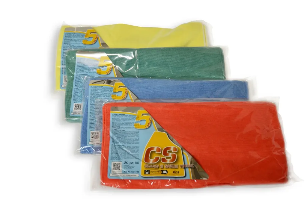 Chiffons de polissage, chiffon microfibre lustrage, bleu, 5 pcs