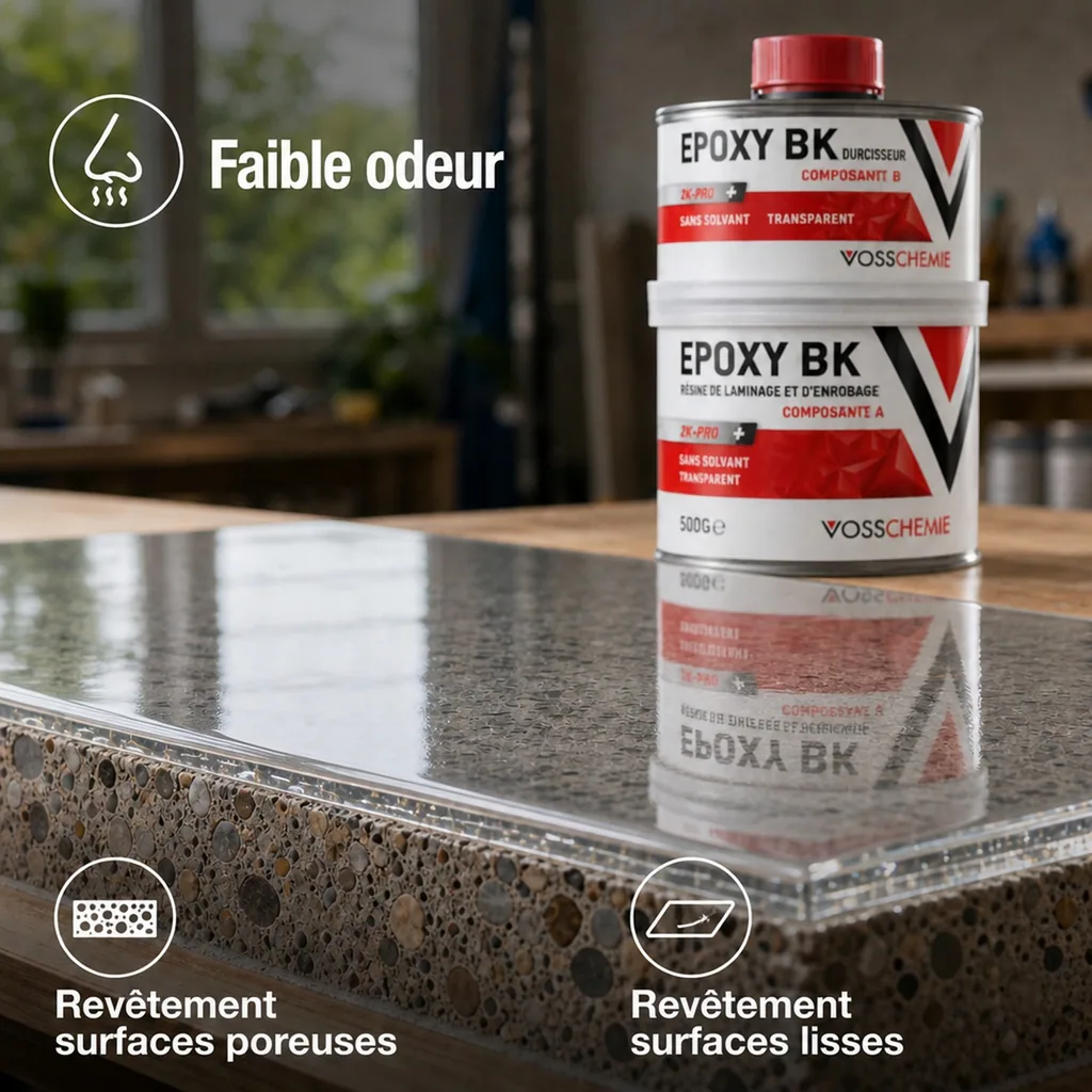 Résine époxy transparente 500g, résine époxy sans solvant, époxy transparent