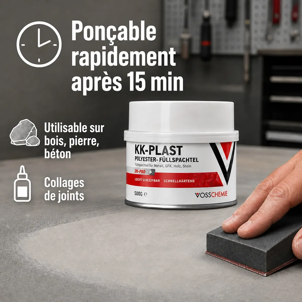 Mastic polyester, Mastic carrosserie, Mastic 2K, 500 g