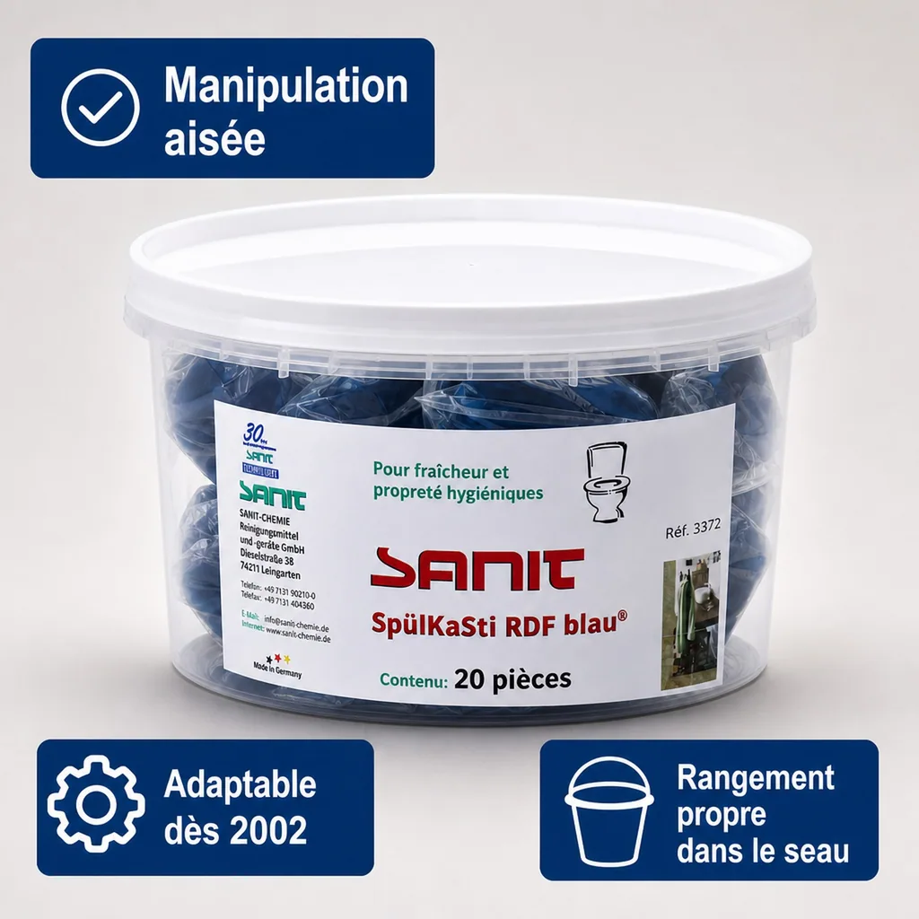 Cube WC, 20 pièces, pastille WC, entretien WC