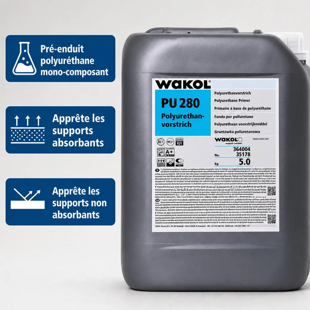 Primaire polyuréthane, Primaire d'adhérence, Primaire PU, 5kg, WAKOL PU 280, Polyurethanvorstrich