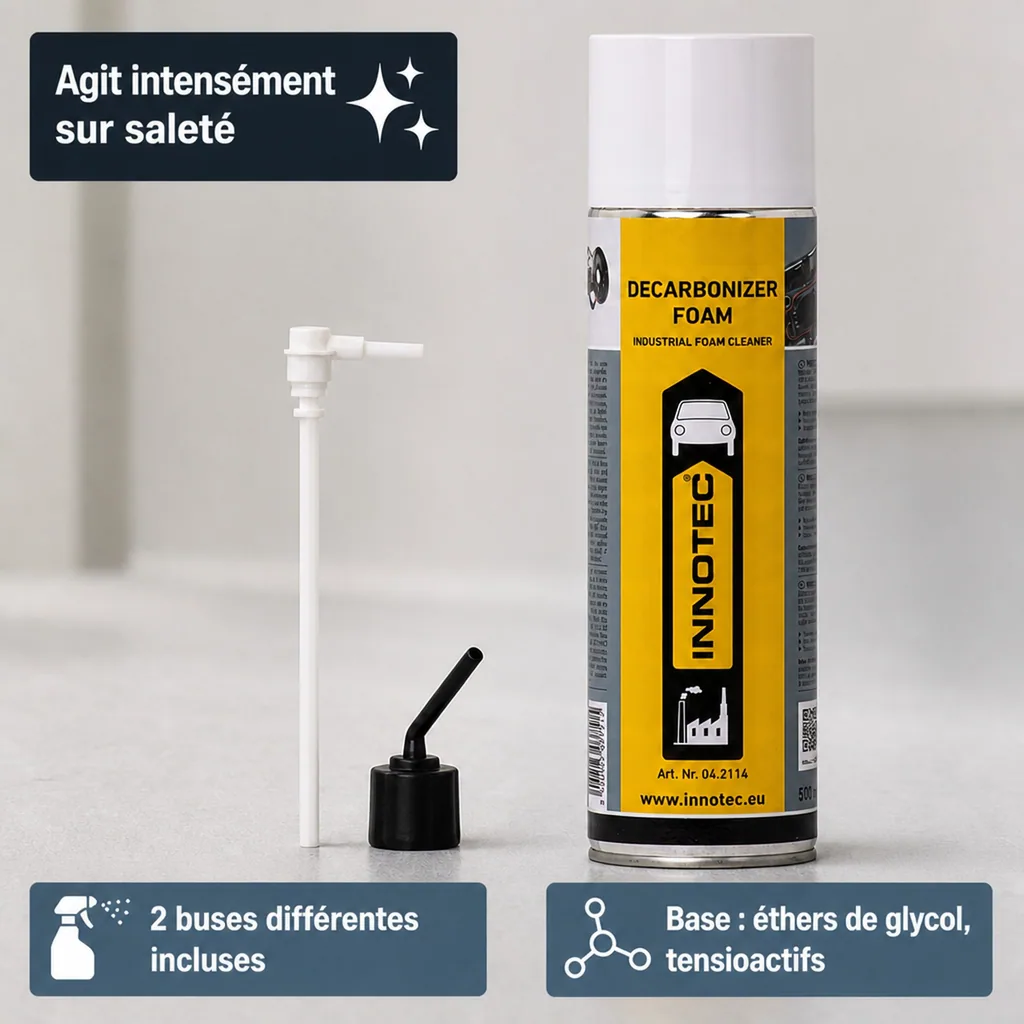 Nettoyant moteur injection indirecte 500ml, mousse decarbonisation