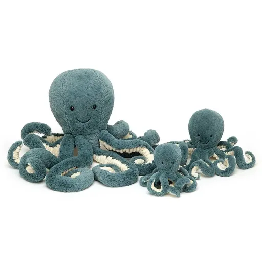 Jellycat Doudou pieuvre Storm petit bleu