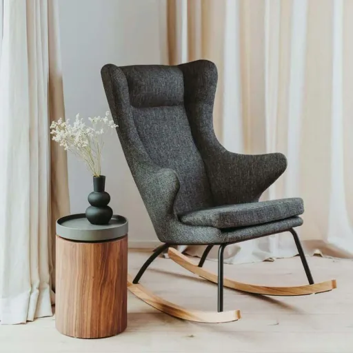 Quax Chaise à bascule / Chaise d'allaitement De Luxe noir