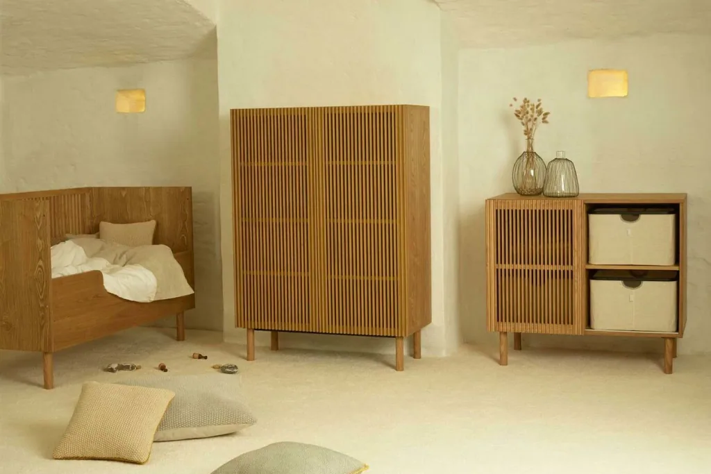 Quax HAI NO KI Lit bebe transformable frêne naturel 70 x 140