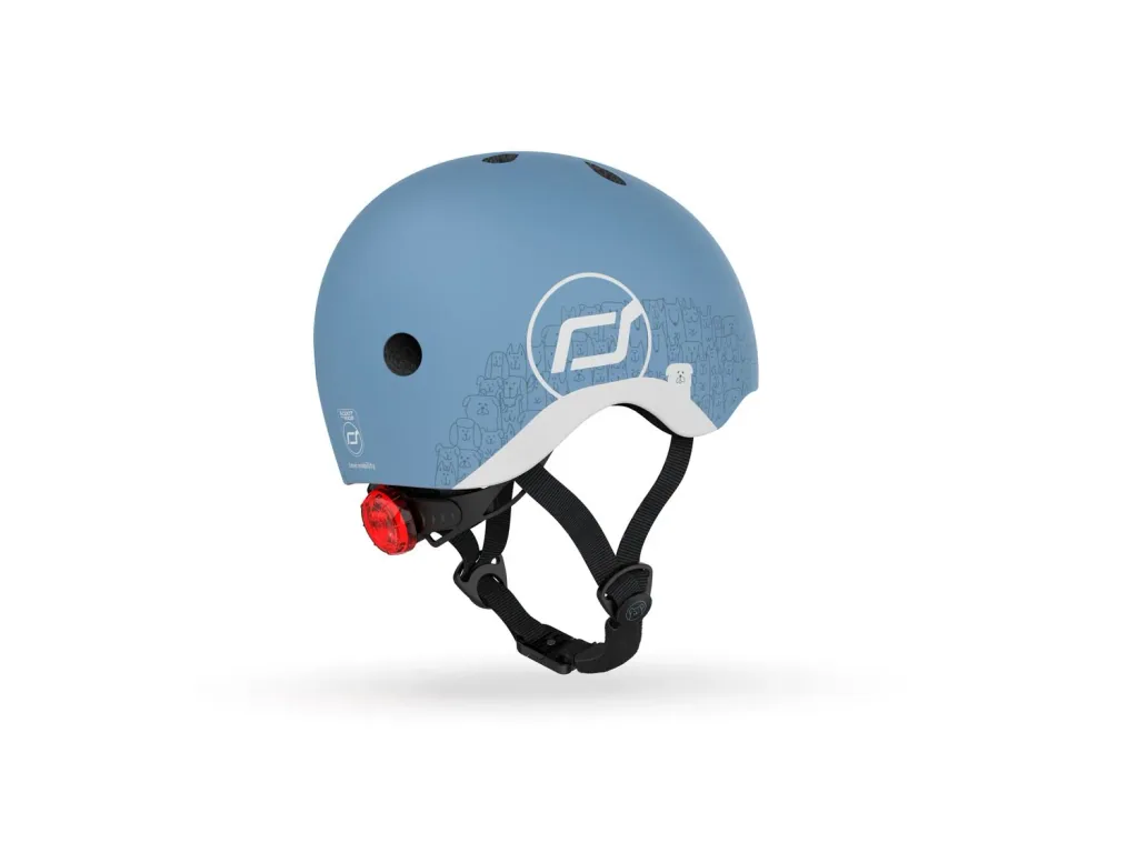 Scoot & Ride Casque réfléchissant, Casque de scooter XXS-S - Steel, Couleur: Acier
