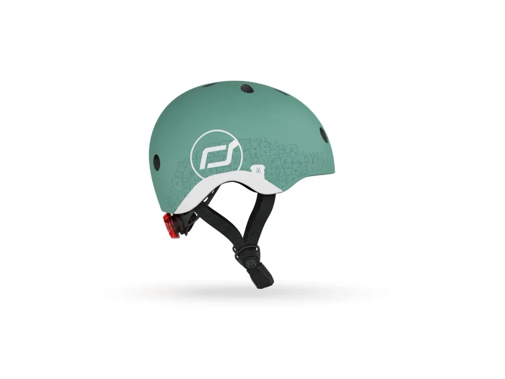 Scoot & Ride Casque réfléchissant, Casque de scooter XXS-S - Steel, Couleur: Forêt