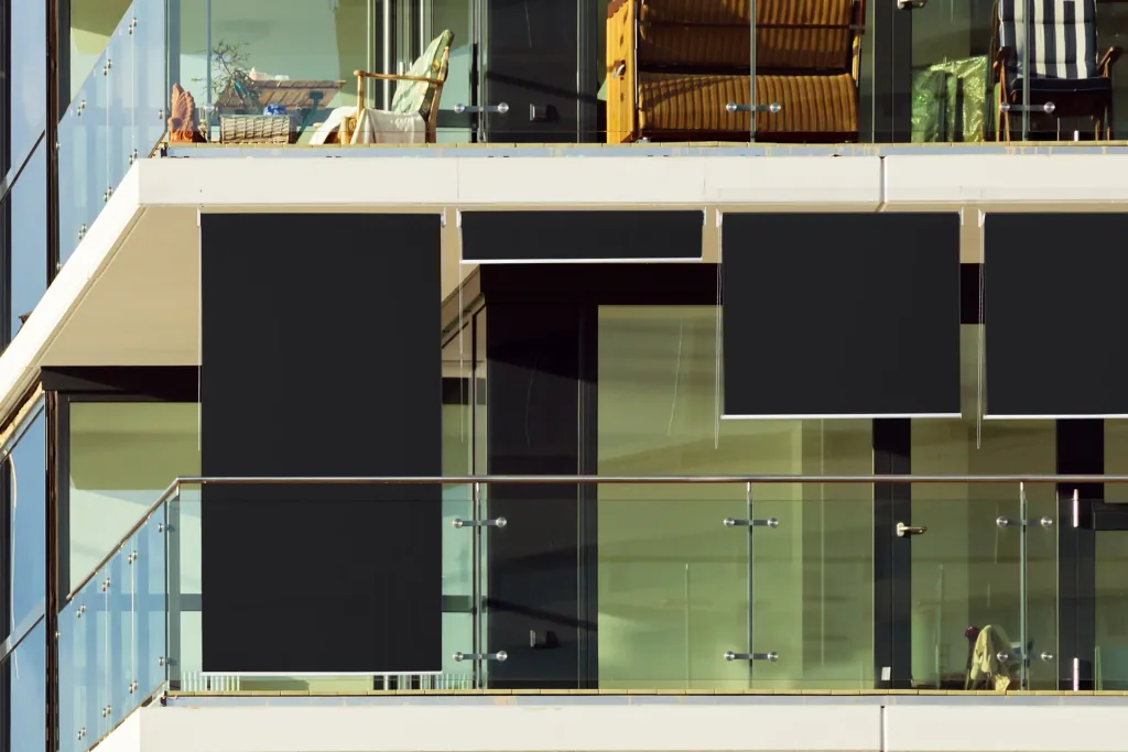 Store solaire HDPE, noir, 140 x 240 cm