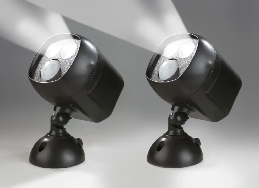 Lumière de sécurité LED avec couplage radio, 2 pièces (Piles non incluses)