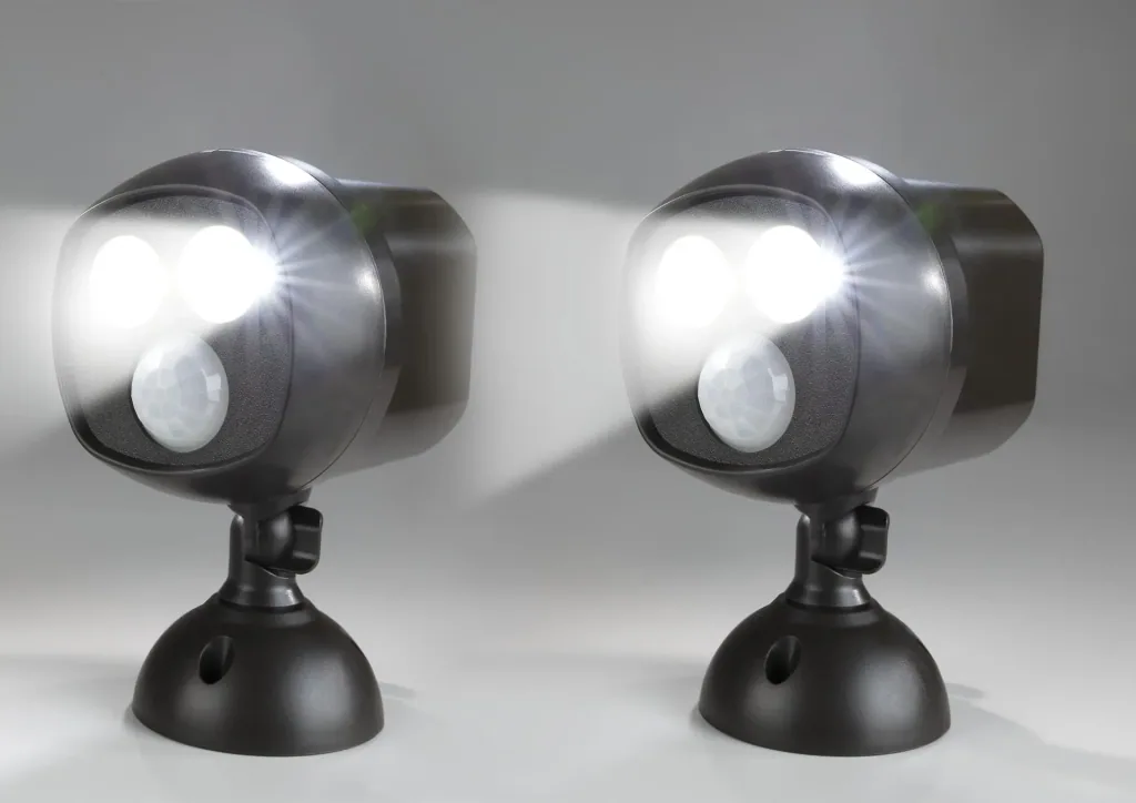 Lumière de sécurité LED avec couplage radio, 2 pièces (Piles non incluses)