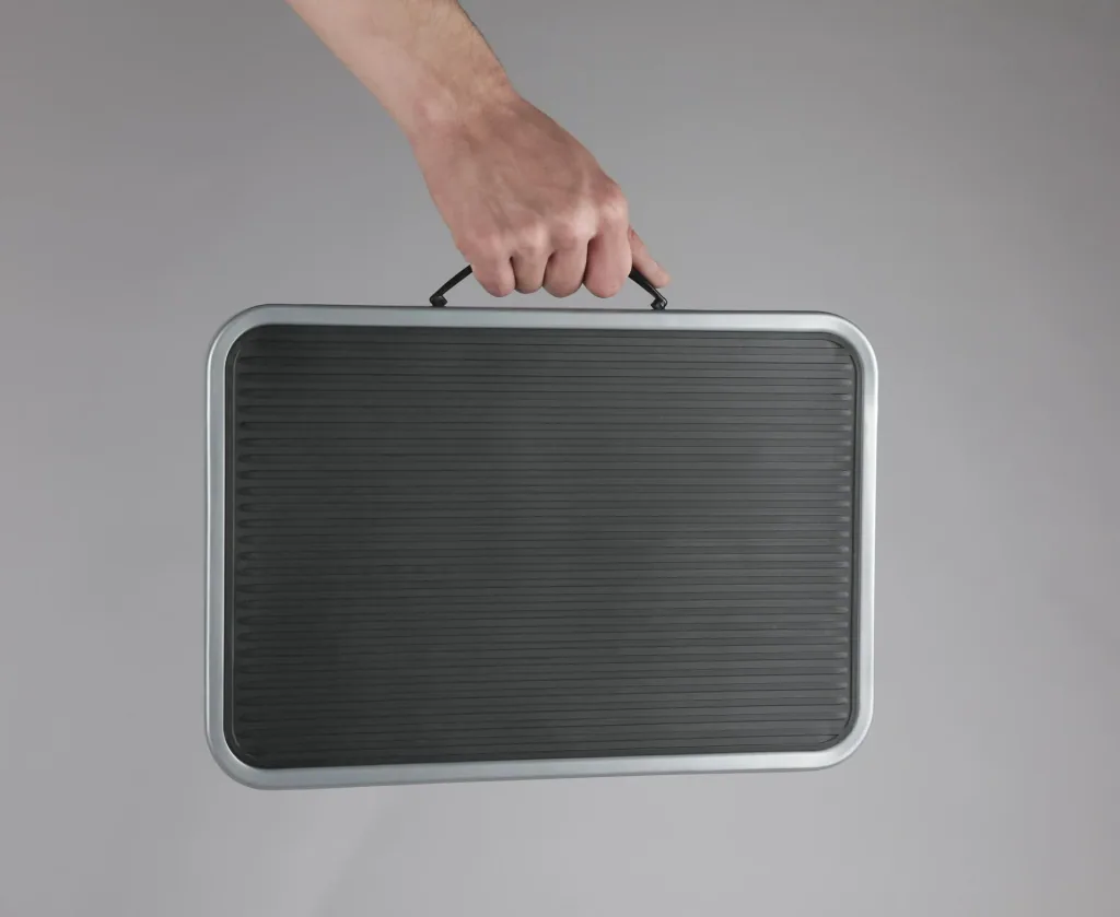 Tabouret pliable à une marche, gris