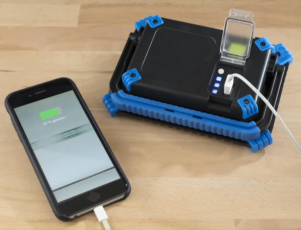 Projecteur LED rechargeable 20 W COB avec power bank