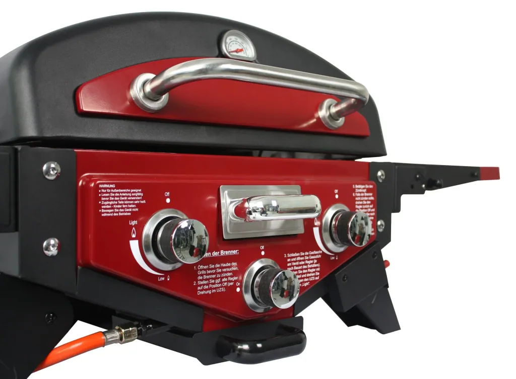 Grill à gaz de table "Medison" rouge