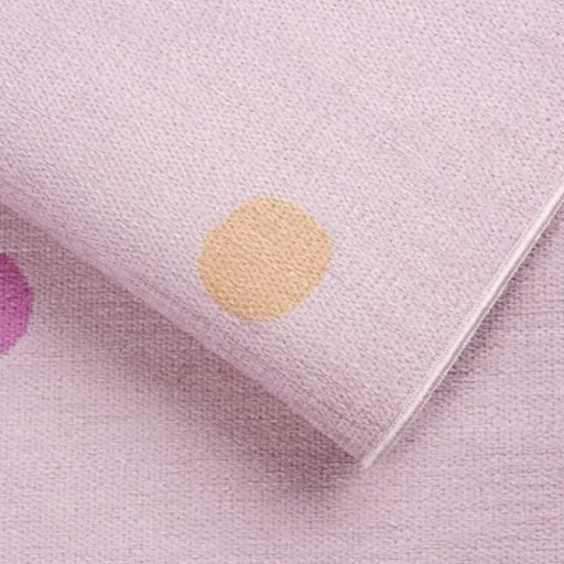 Livone tapis enfant lavable rose points multicolore, Taille de tapis: 140 x 190 cm