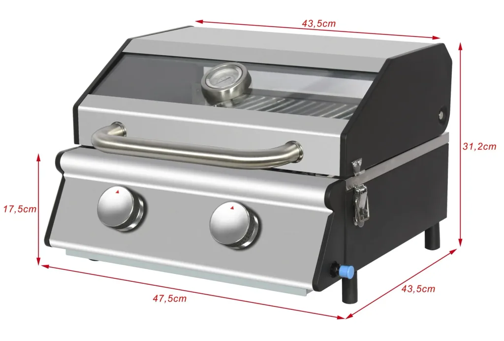 Barbecue à gaz en acier inoxydable "Jesolo"