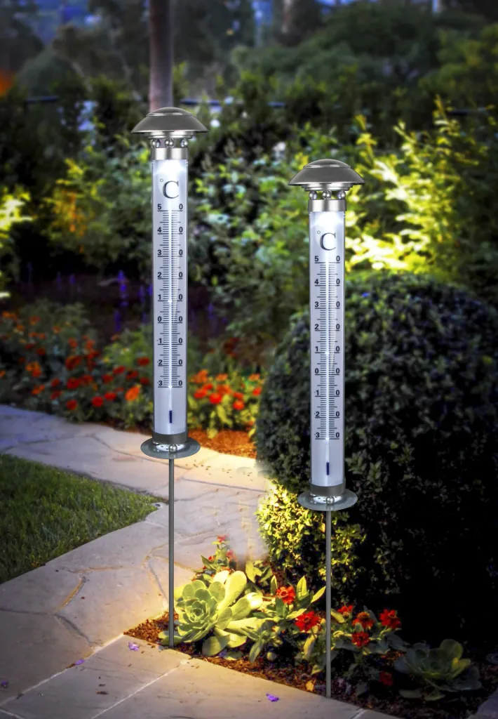 Thermomètre de jardin LED XXL