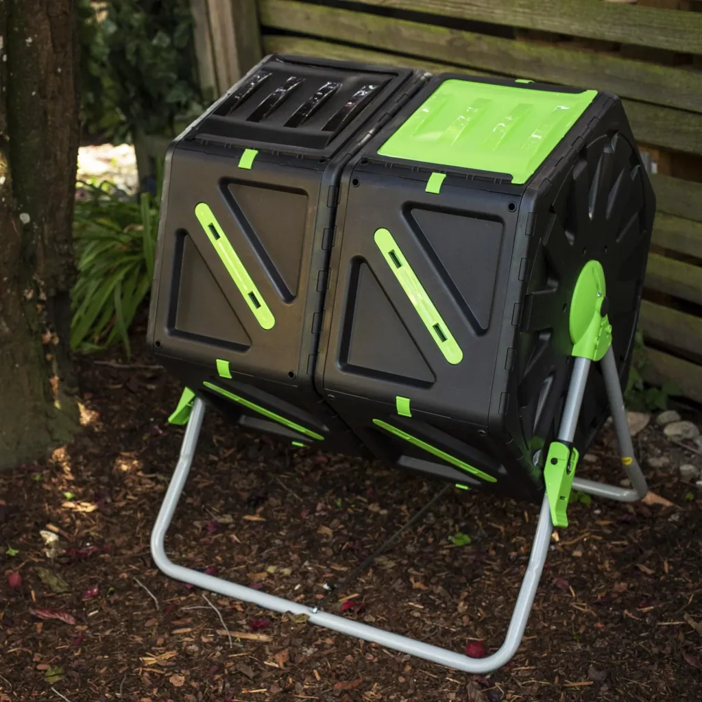Composteur à tambour, 2 compartiments, 70 litres chacun