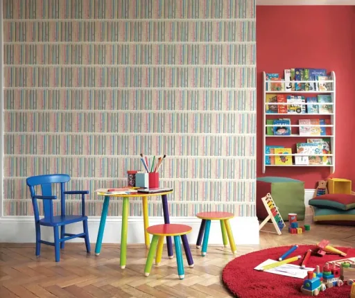 Little Sanderson Abracazoo papier peint crayons colorés