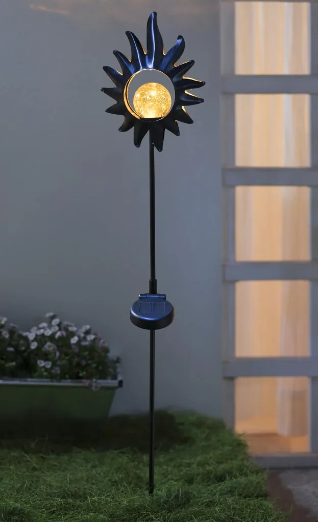 Solar light "Sonne" with orange LED