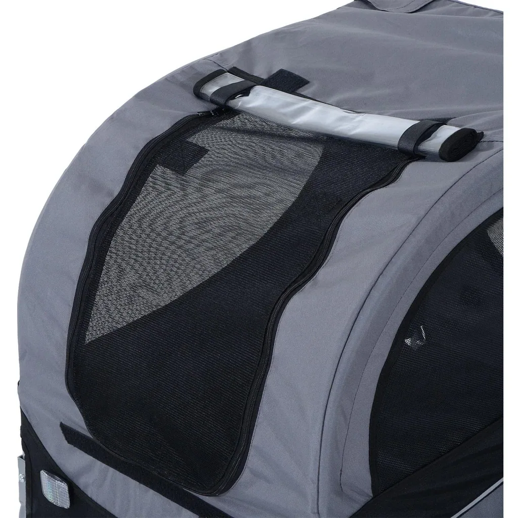 Dog trailer bicycle trailer gray