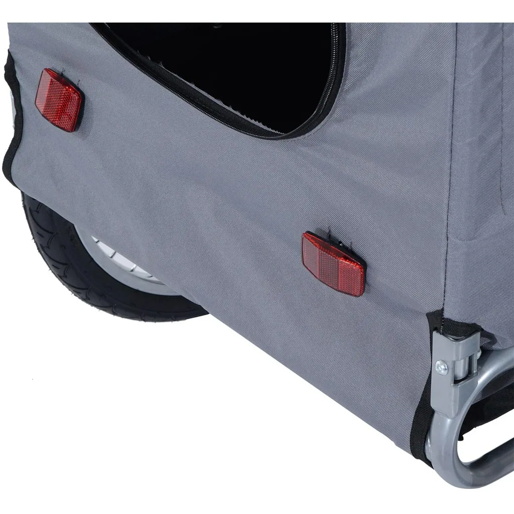 Dog trailer bicycle trailer gray