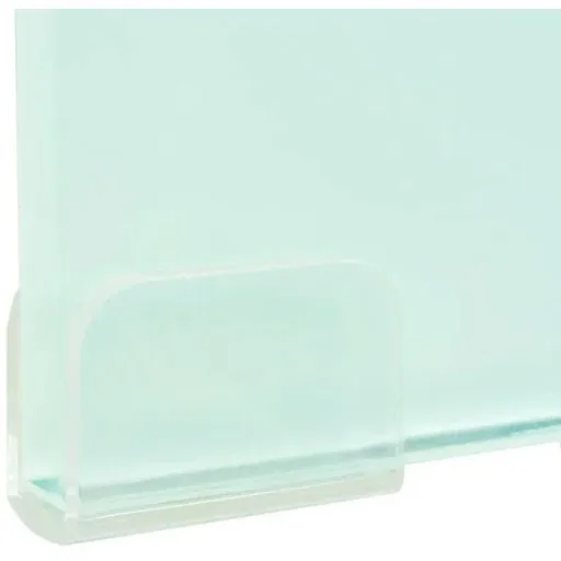 TV cabinet/monitor riser white 100x30x13 cm glass