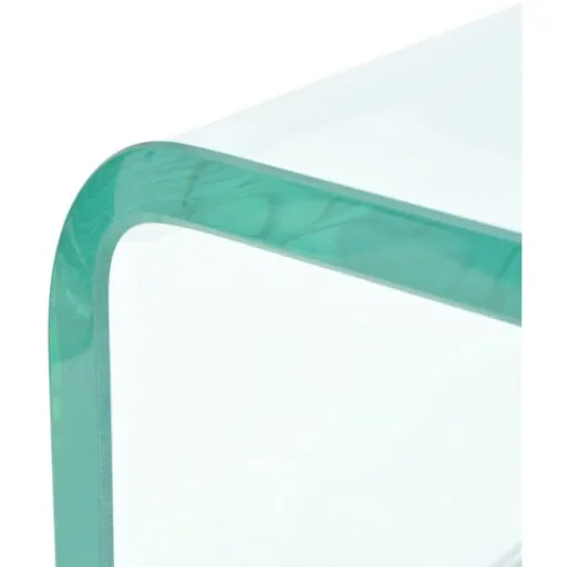 TV cabinet/monitor riser transparent 90x30x13 cm glass