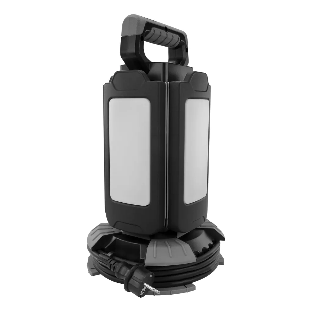 LED work light with tripod, 3 brightness levels, selectable color temperature