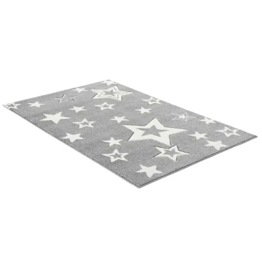 Livone Tapis pour enfants Galaxy étoiles gris, Taille de tapis: 160 x 230 cm