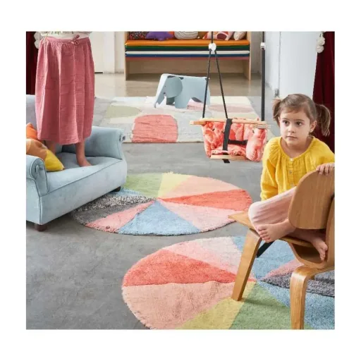 Lorena Canals tapis laine lavable "Rug Pie Chart" Donna Wilson rond