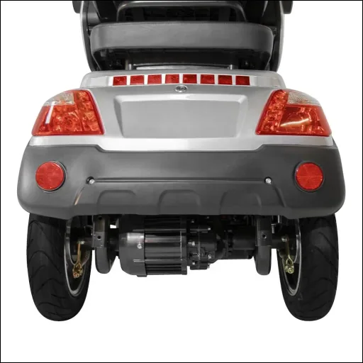 4-wheel electric vehicle Palermo 15 km/h silver including wind and weather protection