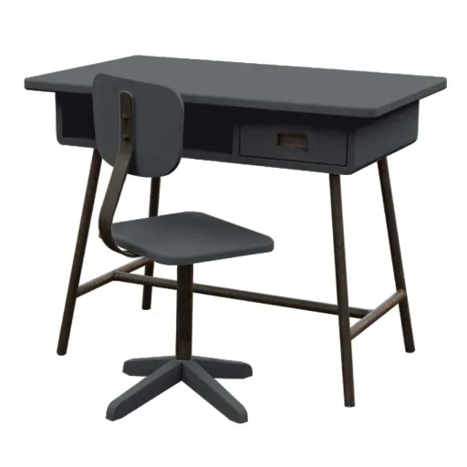Laurette Bureau enfant La Classe avec chaise, Couleur: Gris