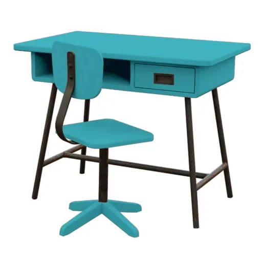 Laurette Bureau enfant La Classe avec chaise, Couleur: taupe