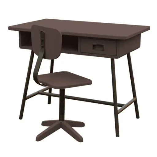 Laurette Bureau enfant La Classe avec chaise, Couleur: taupe