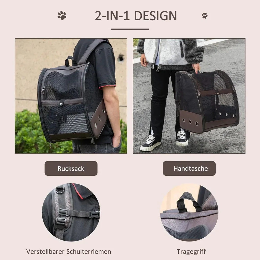 Dog backpack cat backpack foldable with breathable mesh fabric outdoor foldable space cat dog carrier bag max.